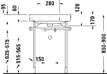 Happy D.2 Metal console by Duravit - view 8
