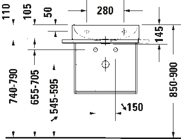 DuraSquare Metal console by Duravit - view 9
