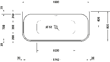 Happy D.2 Plus Bathtub by Duravit - view 5