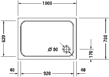 D-Code Shower tray by Duravit - view 4