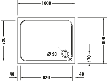 D-Code Shower tray by Duravit - view 4