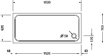 D-Code Shower tray by Duravit - view 3
