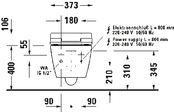 ME by Starck Toilet wall-mounted for shower toilet seat HygieneFlush by Duravit - view 8