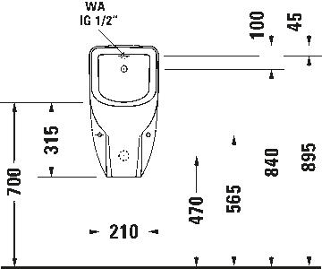 Duravit No.1 Urinal by Duravit - view 3