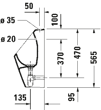 Duravit No.1 Urinal by Duravit - view 4
