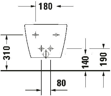 Bento Starck Box Wall-mounted bidet by Duravit - view 4