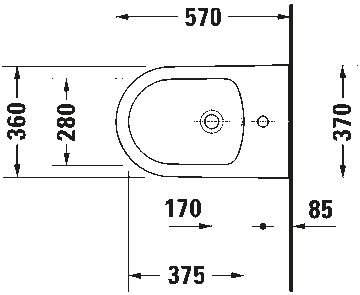 Bento Starck Box Wall-mounted bidet by Duravit - view 6