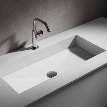 Polaris: lavabo integrato di design by Edoné by Agorà