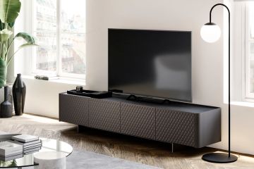 ALMA TV UNIT DIAMOND ecopelle, econabuk, pelle by EFORMA