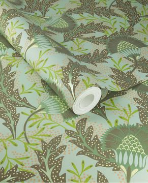 SOLANGE 340211 - Green wallpaper by Eijffinger