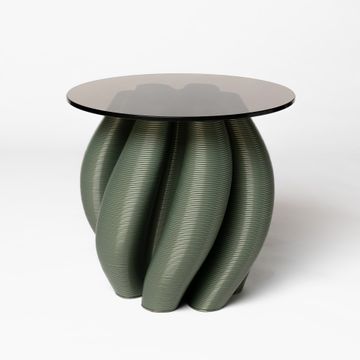 Water Lily Side Table Olive by Ekbacken Studios
