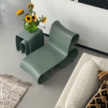 Eel Side Table Olive by Ekbacken Studios - view 3