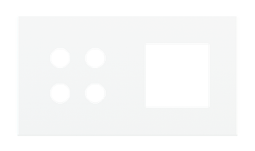 Magnetic rectangular 2-fold plate Proxima (4-rockers push-button + socket point UK - Multistandard - IT two-way) by EKINEX