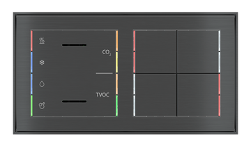 Air quality multisensor and regulator and pushbutton for 2-fold plate by EKINEX