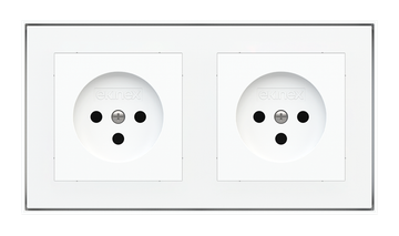 Socket point for 2-fold plate (55x55 mm modules) - IL by EKINEX