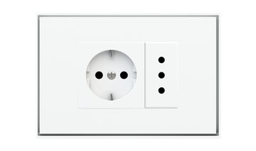 Placche e cornici rettangolari per componenti di serie civile (modulo 68x45 mm) by EKINEX