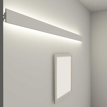 ELP91 Cornice copri-binario per appendino/appendi quadri con porta LED da parete con luce bidirezionale by Eleni Lighting