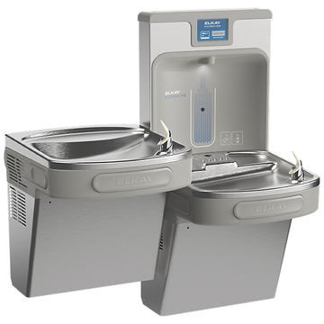 Enhanced Bottle Filler & Bi-Level ADA Cooler Refrigerated Stainless PFOA/PFOS + Lead Drop Down Wrapper by Elkay
