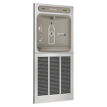 ezH2O®  In-Wall Bottle Filling Station with Mounting Frame High Efficiency Non-Filtered Refrigerated Stainless by Elkay
