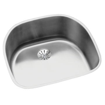 Lustertone® Classic Stainless Steel 23-5/8" x 21-1/4" x 10" Single Bowl Undermount Sink by Elkay