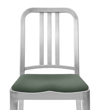 Upholstered seat pad by Emeco