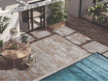 EXTERNA QUARZITE RUST GREY - Porcelain stoneware outdoor floor tiles with stone effect by Emilgroup - view 2