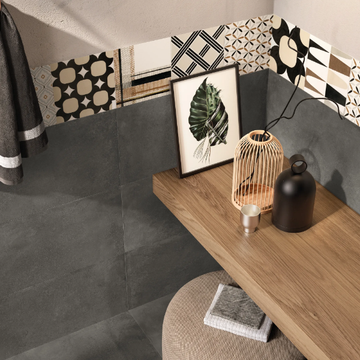 BE-SQUARE BLACK - Indoor porcelain stoneware wall/floor tiles by Emilgroup - view 3