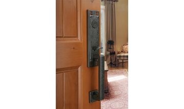 Hammered Vertical Ring Cabinet Pull by Emtek