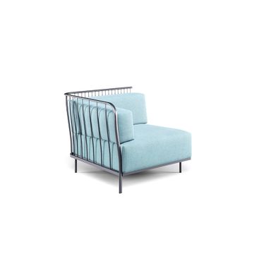 left terminal module / outside in Steel, Fabrics Basic, Fabrics Standard, Fabrics exclusive - Collection Cannole by Emu