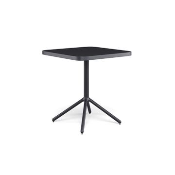 square border collapsible table 70x70 / outside in Aluminium - Collection Grace by Emu