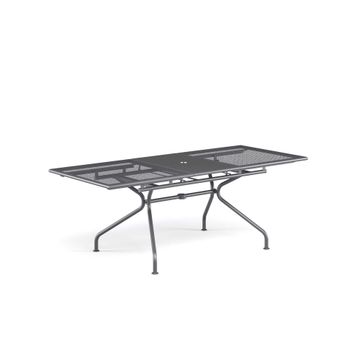 extensible table 160+50x90 / outside in Steel - Collection Athena by Emu