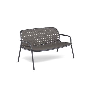 two seats sofa / outside in Aluminium - Collection Yard by Emu