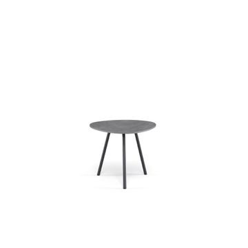 coffee table with ceramic top 48x48 / outside in Aluminium, Porcelain stoneware - Collection Terramare by Emu