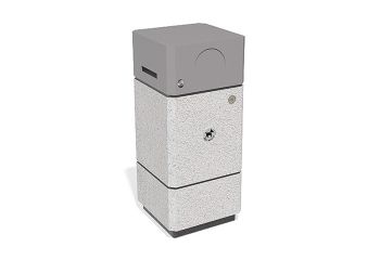 Litter bin  - Concrete waste bin - Model 181 by ENCHO ENCHEV - ETE
