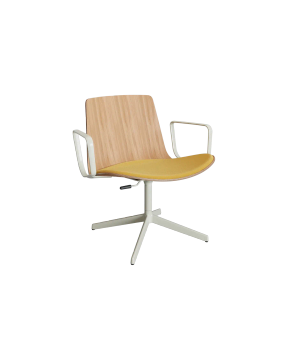 Butaca Lottus 4R Revolving con brazos aluminio by ENEA