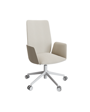 Silla Gura 5R con brazos tapizados by ENEA