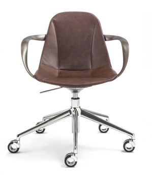 Office chair with armrests Couture by ENRICO PELLIZZONI