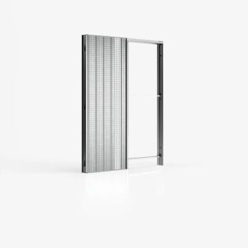 Puerta corredera a ras de pared con puntos de luz by Ermetika