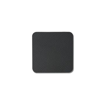 Square Glass Mat Set Of 4 Black by Esma Dereboy