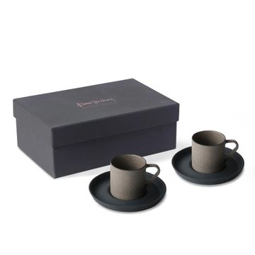 Nest Glitter Espresso Cup with Saucer Set of 2 Black - Glittery Rock by Esma Dereboy