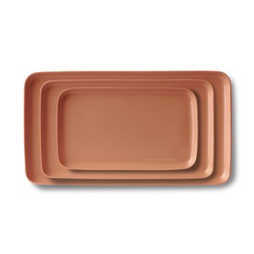 Rectangle Plate Set Coral by Esma Dereboy