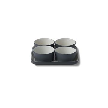 Square Small Serving Set Black & Ivory - Black & Ivory by Esma Dereboy