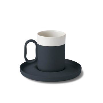 Capsule Espresso Cup With Saucer Black - Black & Ivory by Esma Dereboy
