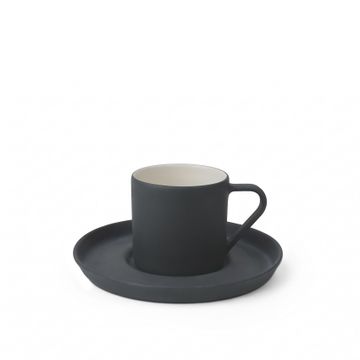 Nest Espresso Cup with Saucer Black - Black & Ivory 90 ml by Esma Dereboy