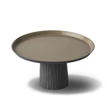 Tree Round Large Cake Salver Black - Black & Rock by Esma Dereboy