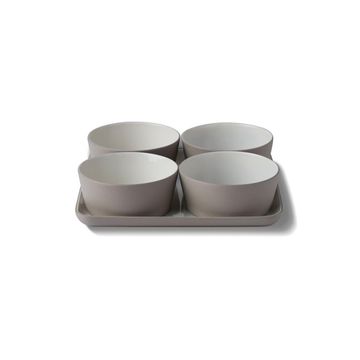 Square Large Serving Set Rock & Ivory - Rock & Ivory by Esma Dereboy