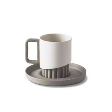 Corinth Espresso Cup With Saucer Rock - Rock & Ivory by Esma Dereboy