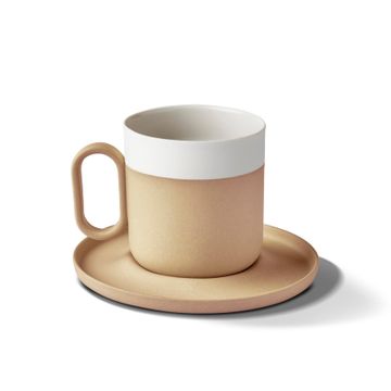 Capsule Tea Cup With Saucer Straw - Straw & Ivory by Esma Dereboy