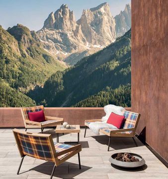 Lounge armchair - Allaperto Mountain Tartan by Ethimo - view 2