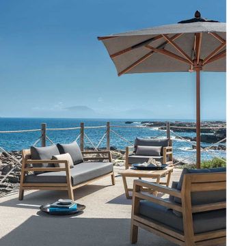 Square parasol for gardens and poolside - Classic by Ethimo - view 3